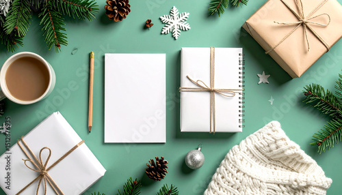 Winter Pattern Mockup – Seasonal Seamless Design Display for Fabric, Wallpaper, and Branding Use

