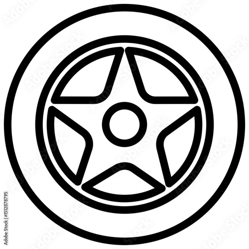 Tire line icon