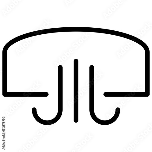 Air conditioning line icon