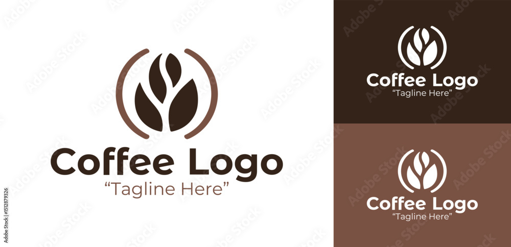 Obraz premium Modern and Creative Coffee Logos for Your Coffee Business Branding