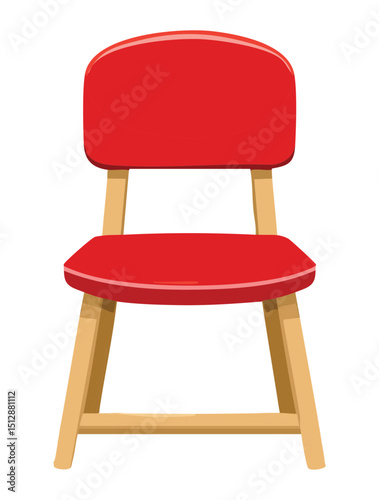 Kids Chair with Bold Red Design