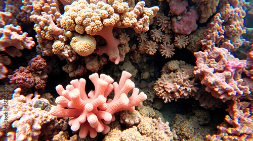 Coral reef close up diving in Safaga, Red Sea