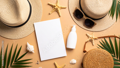 Summer Pattern Mockup – Colorful and Vibrant Design Template for Seasonal Branding, Textile, and Packaging Presentation


