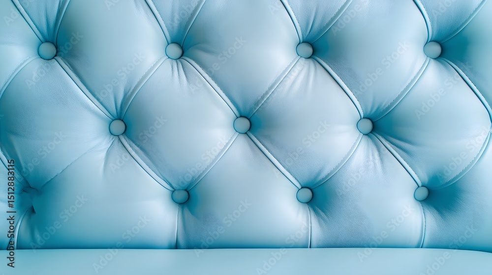 Obraz premium Close-up view of a light blue tufted upholstery.