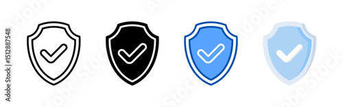 Protection icon set bundle. Multi style icon collection perfect for websites, apps, and presentations. Simple vector icon collection