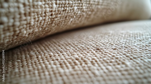 Close-up view of a woven fabric texture. photo