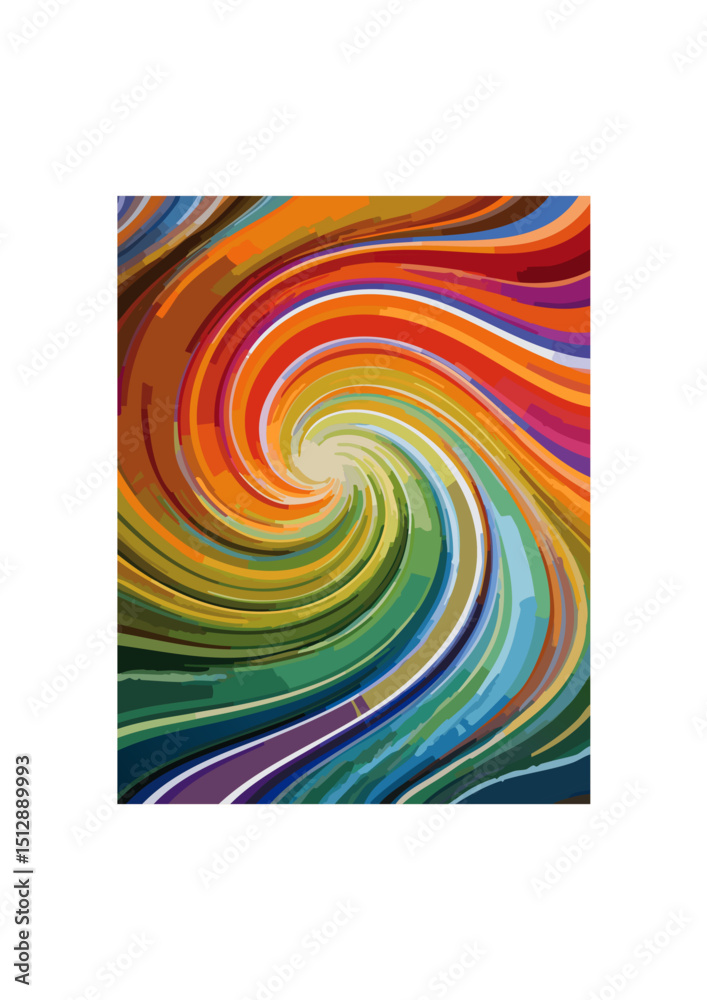 Fototapeta premium application where the rotational strength decreases with distance from the center. It creates the most natural and visually appealing vortex effect, ideal for simulating swirling water, wind, or abst