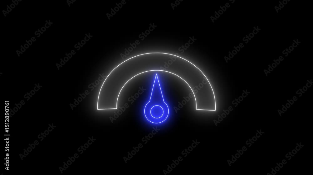 Neon Racing Speedometer Vidéo Stock Neon analog race car speedometer animation speedometer ...