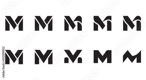 Ten modern abstract letter m logo designs