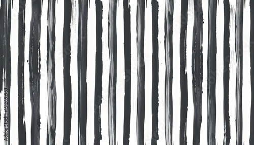 Abstract seamless vector pattern; black & white vertical brushstrokes, striped texture,  stroke,  texture
