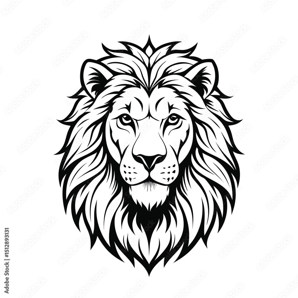 Obraz premium lion head vector