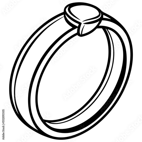 Minimal Ring Vector on White Background