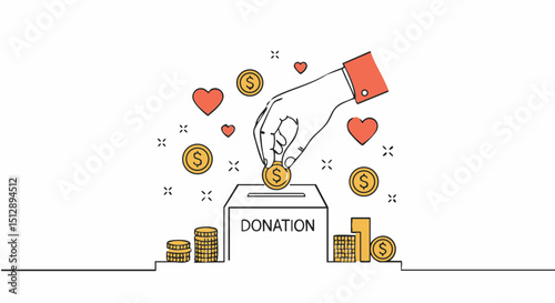 Charity donation concept donation fundraising charity help support giving money donate now contribute to a cause give back today concept