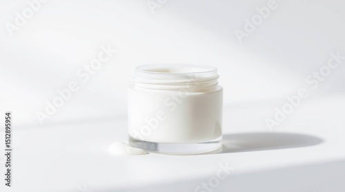 Wallpaper Mural Minimalist Face Cream Jar A Soft Pastel Mockup with Natural Lighting Torontodigital.ca