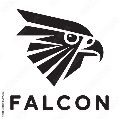 Abstract falcon head logo design vector illustration