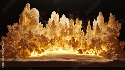 carved diorama of beginning of time, Overglaze, Time-Lapse, Photojournalism, Wide Angle, Perspective, Double-Exposure, Light, 