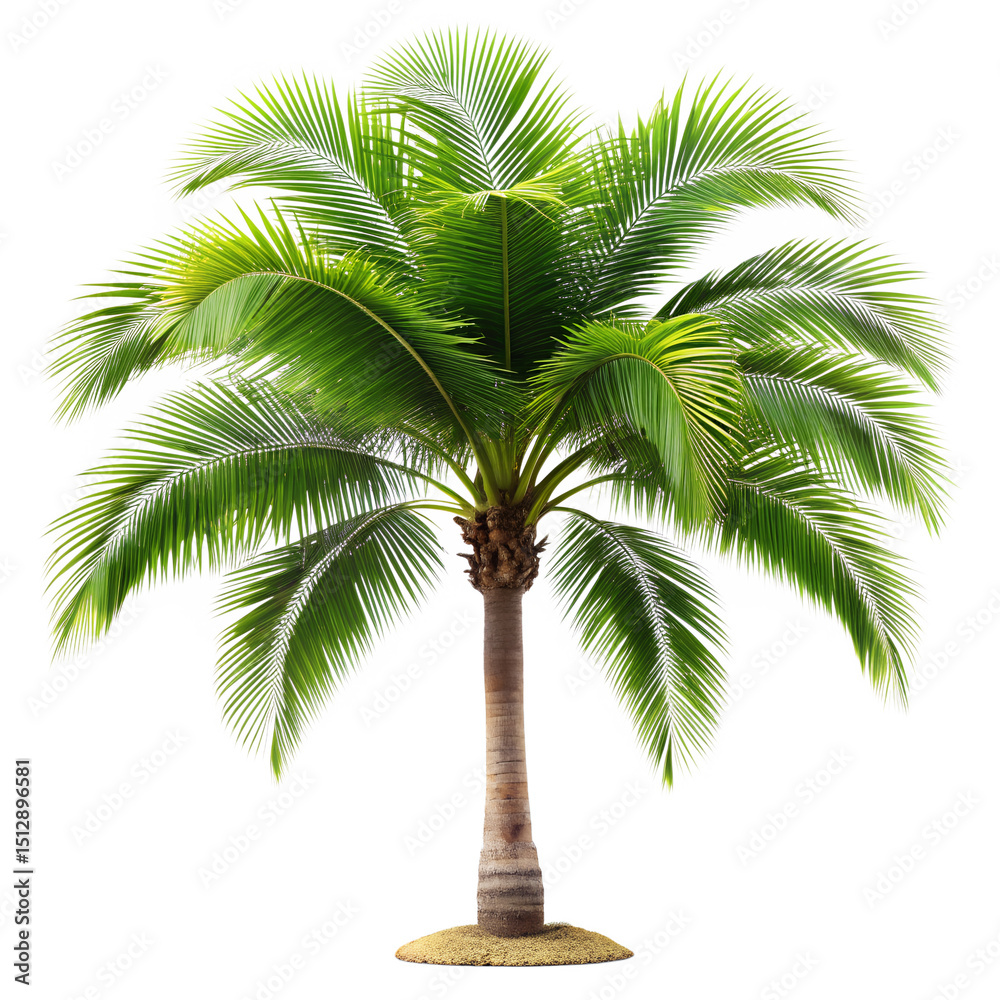 Obraz premium Palm tree isolated on white background