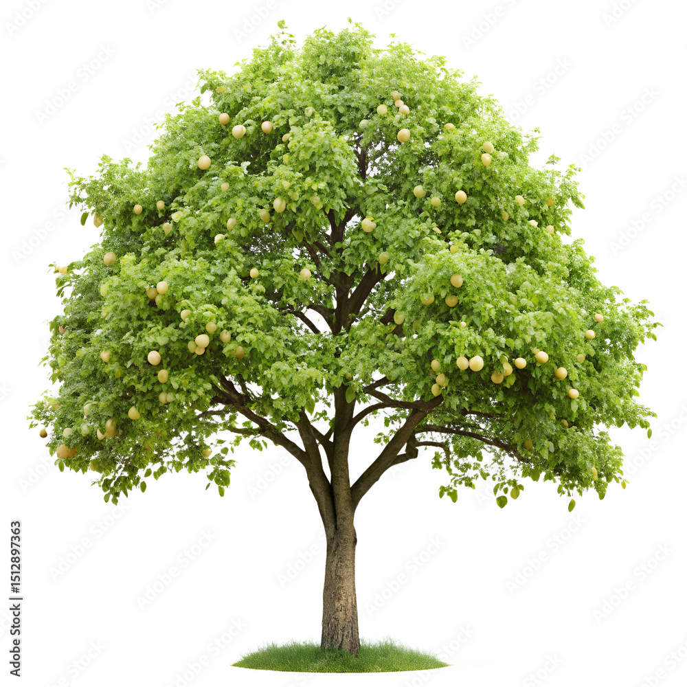 Obraz premium pear tree isolated on white background