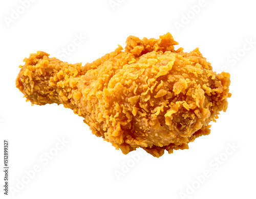 Crispy fried food item isolated on a transparent background a golden brown texture ready to eat
