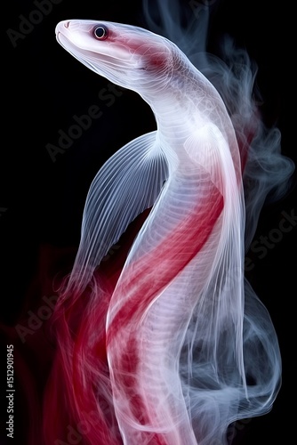 Serpent in smoke, ethereal form