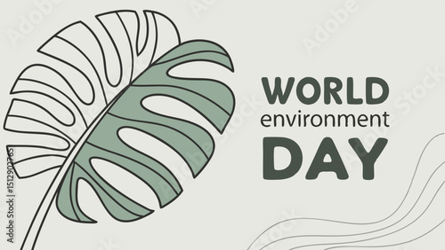 World Environment Day Poster: Eco Leaf Design for Global Sustainability