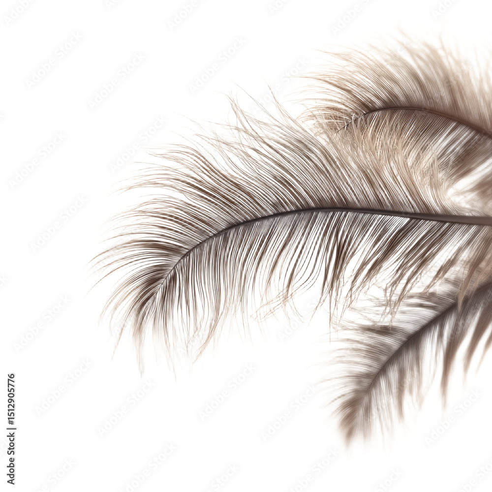 Obraz premium Delicate Feather Plumes in Soft Hues A Study in Texture and Light