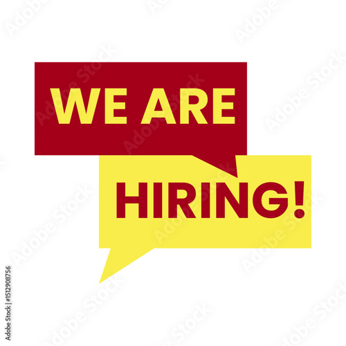 we are hiring icon logo of vector on white background