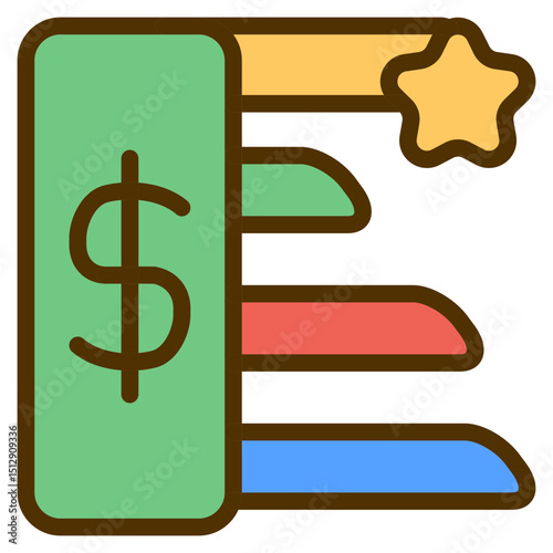 Level Subs Flat Icon