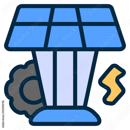 Solar Panel Flat Icon