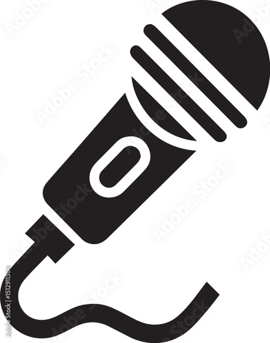 Lavalier Microphone Black Vector