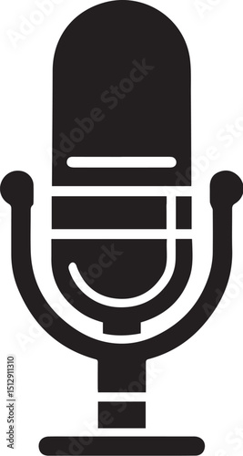 Lavalier Microphone Black Vector