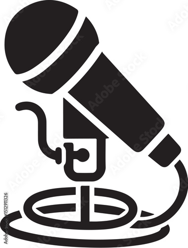 Lavalier Microphone Black Vector
