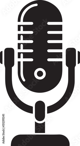Lavalier Microphone Black Vector