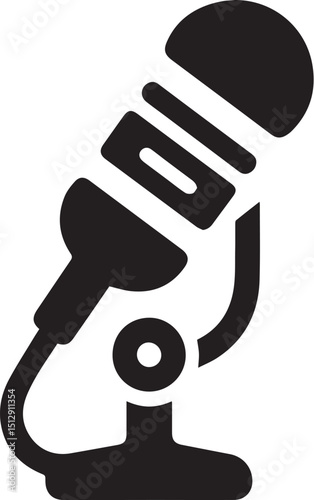 Lavalier Microphone Black Vector
