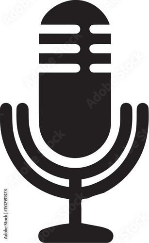 Lavalier Microphone Black Vector