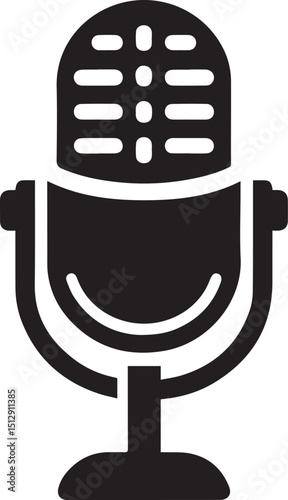 Lavalier Microphone Black Vector