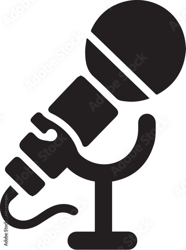 Lavalier Microphone Black Vector