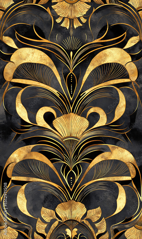 Seamless floral tile patterns combining cultural, modern Seamless floral tile patterns combining cultural, modern