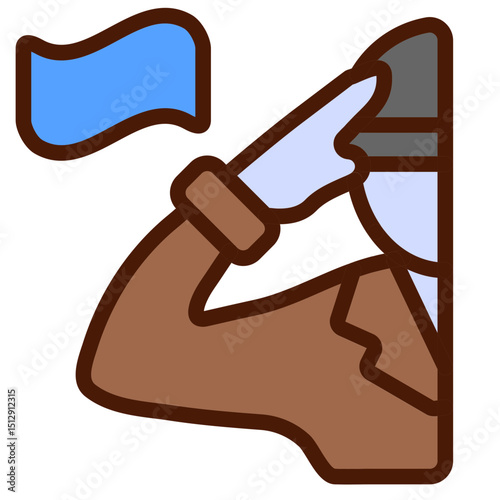 Military Salute Flat Icon