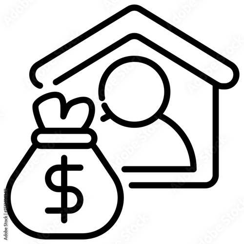 Living Wage Outline Icon