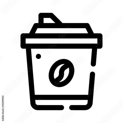 Coffee cup line icon