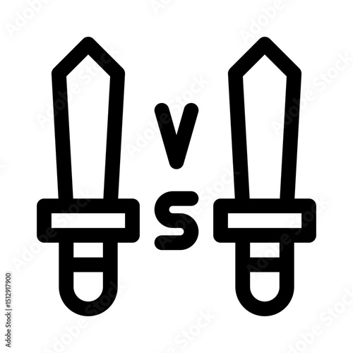 Battle royale line icon