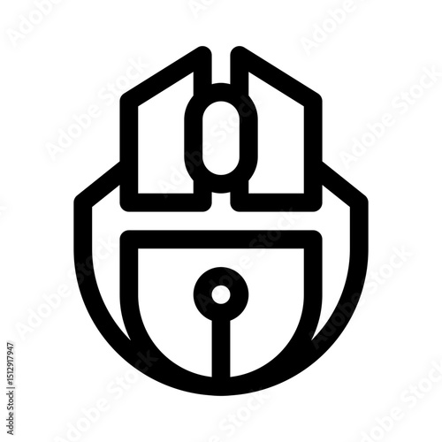 Gaming mouse line icon