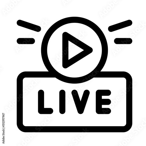 Live Streaming line icon