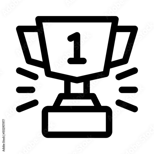 Victory line icon