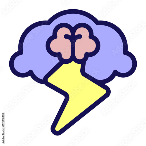 Brainstorming Cloud Flat Icon