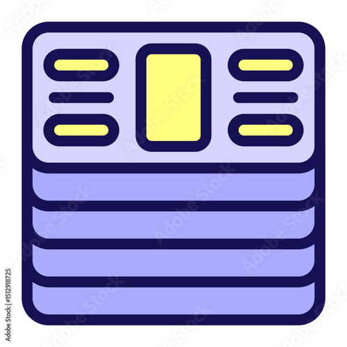 Note Stack Flat Icon