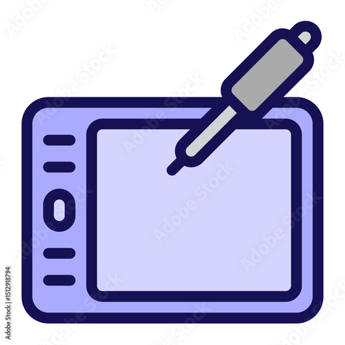 Tablet Pen Flat Icon