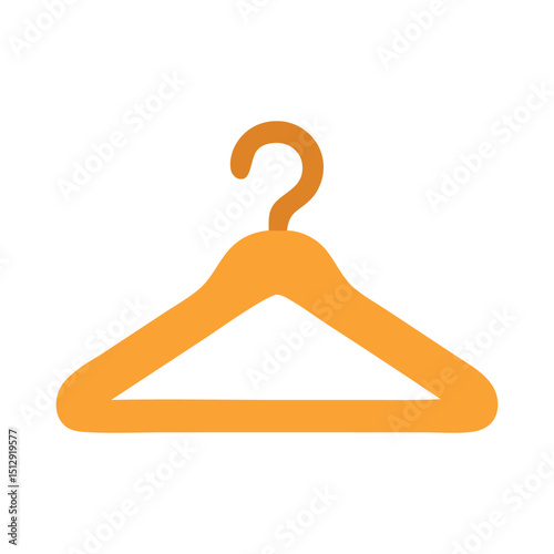 Simple Orange Clothes Hanger Illustration