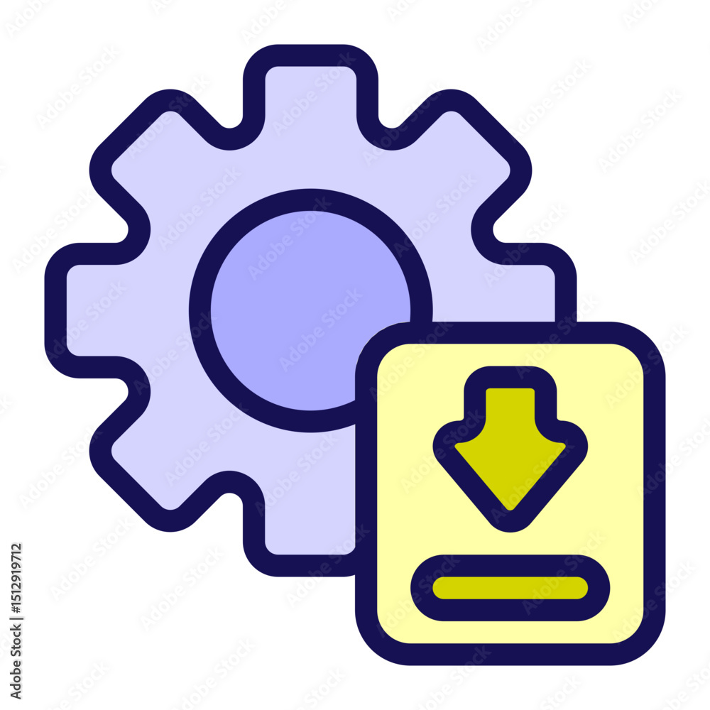Obraz premium Download from Integration Flat Icon
